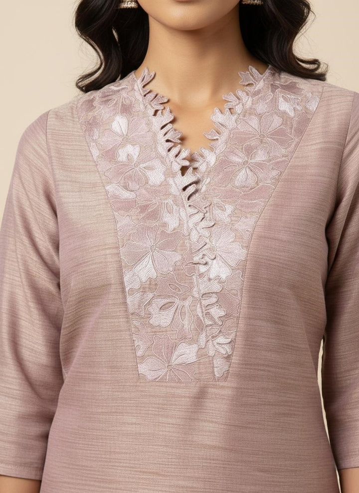 Prisha periwinkle embroidery co-ord set