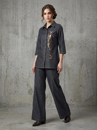 Prisha Trout handwork denim co-ord set