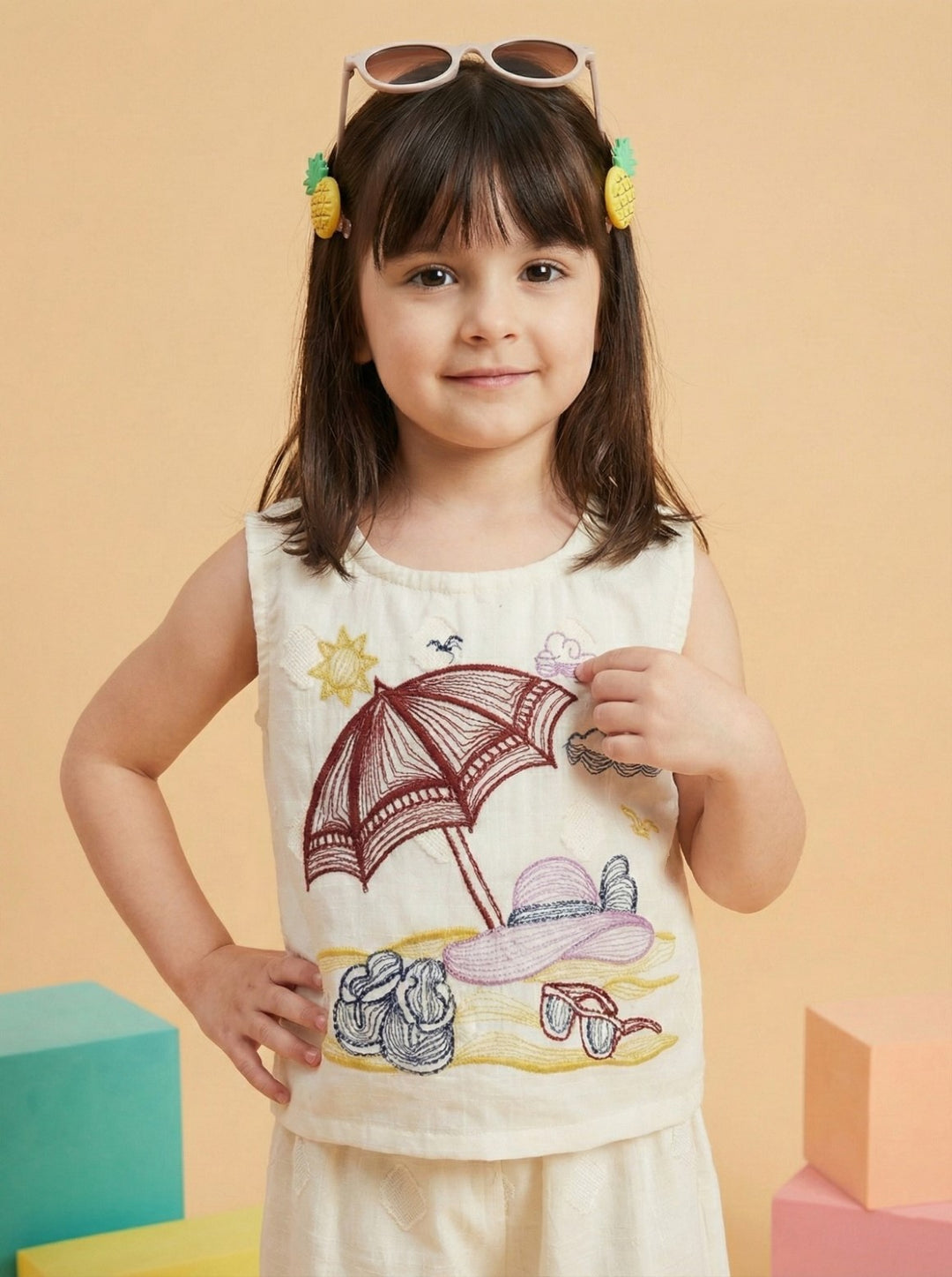 Joy umbrella cotton kids co-ord set