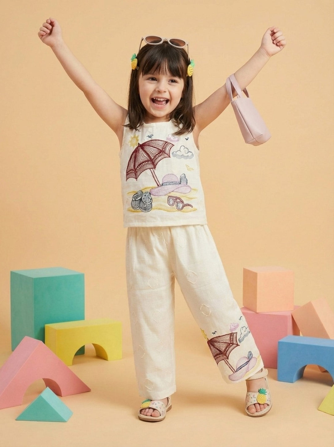 Joy umbrella cotton kids co-ord set