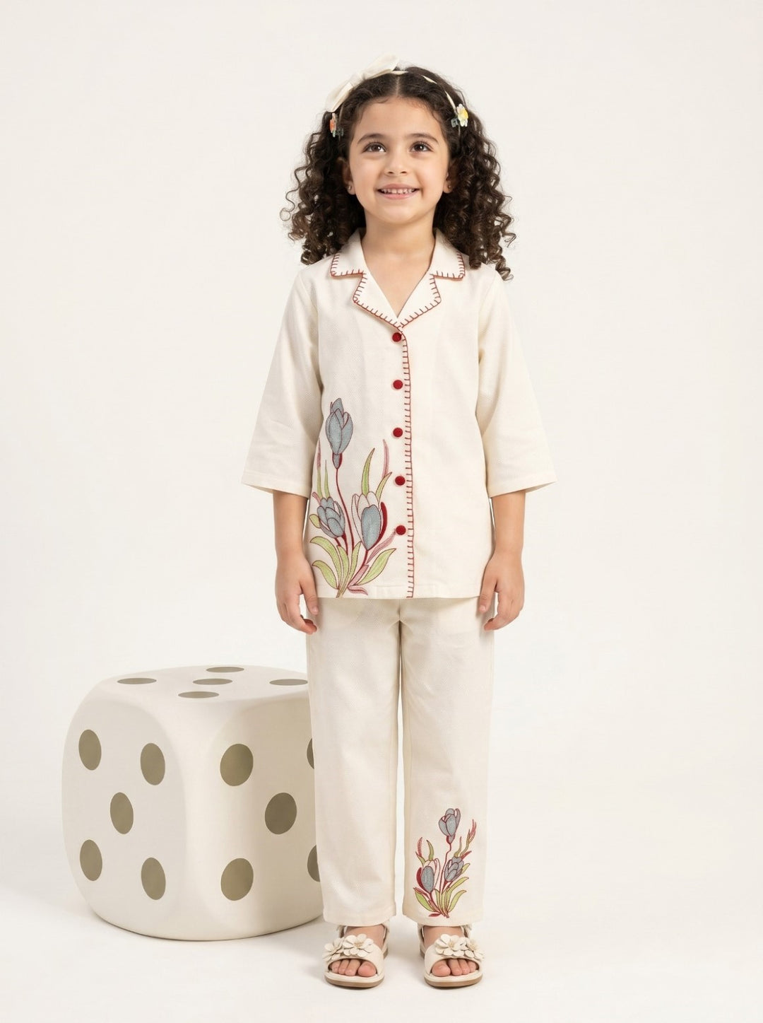 Joy spring embroidery cotton co-ord set