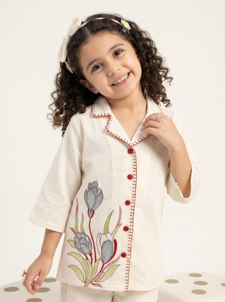 Joy spring embroidery cotton co-ord set