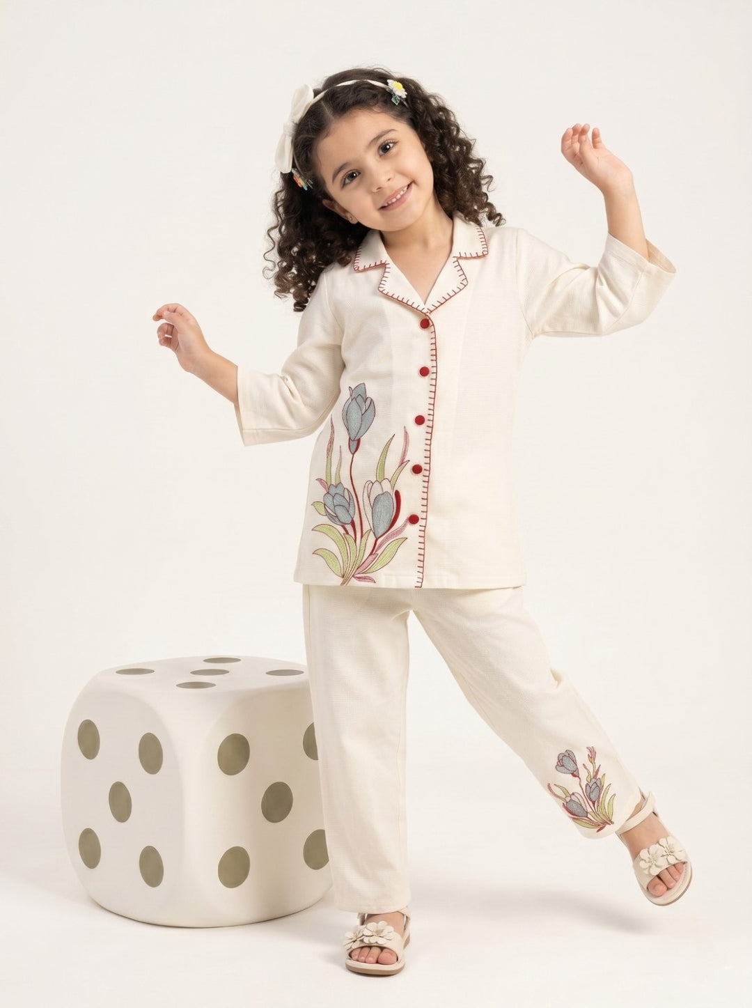 Joy spring embroidery cotton co-ord set