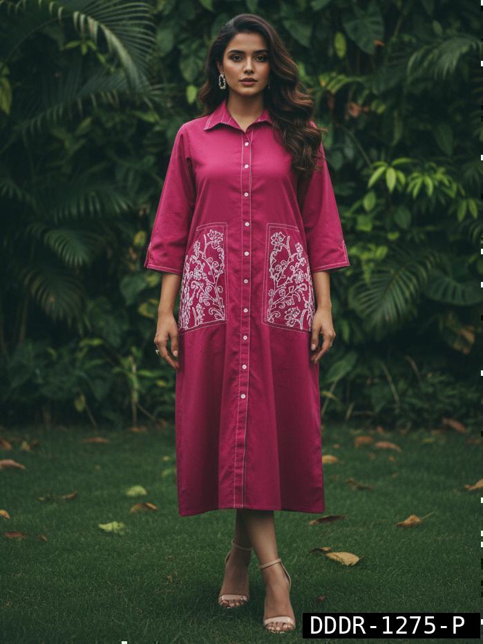 Ivanka brink cotton embroidery midi dress