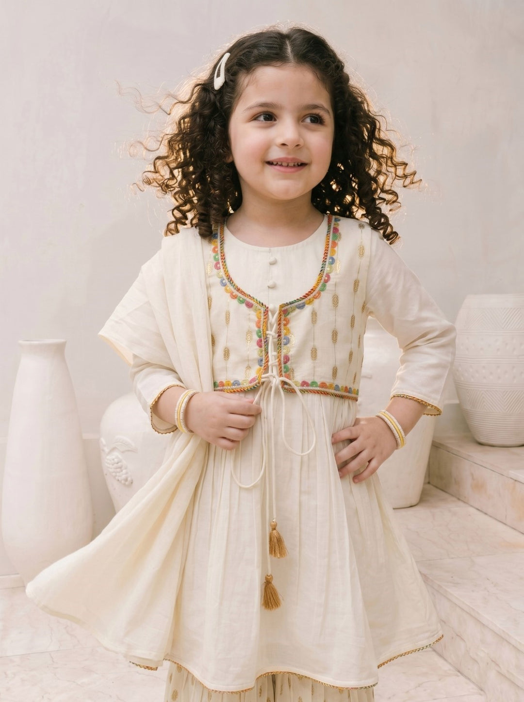 Joy parch kids cotton suit set