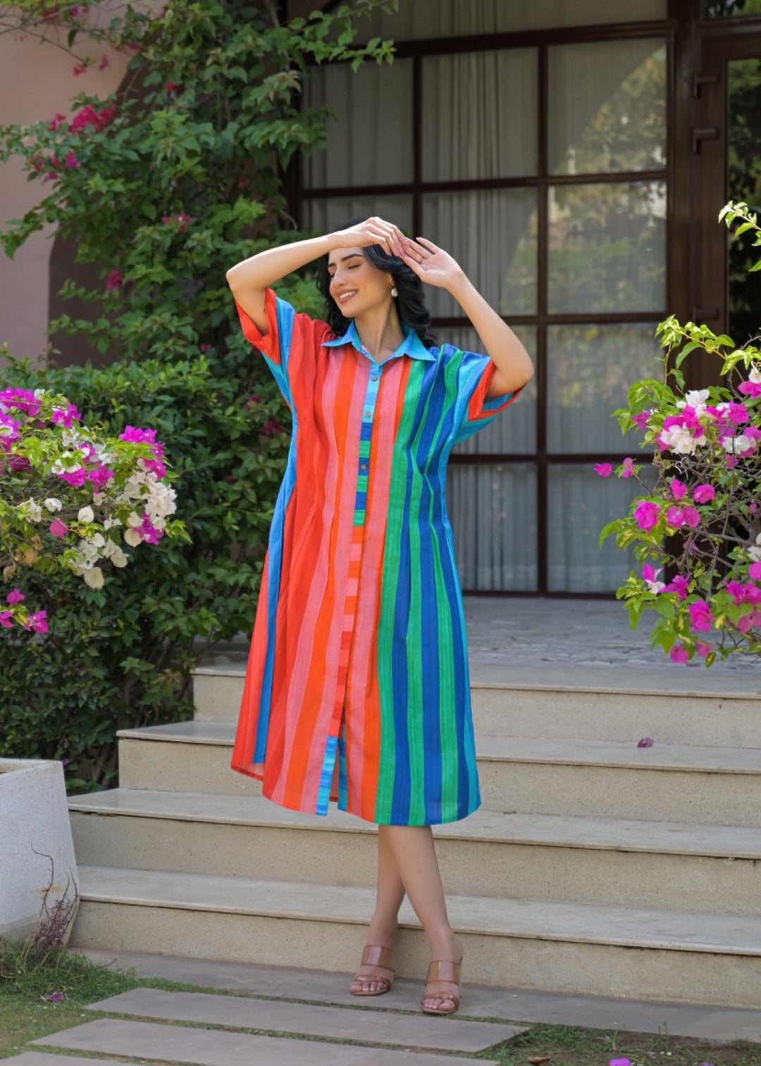 Tatva squash cotton midi dress