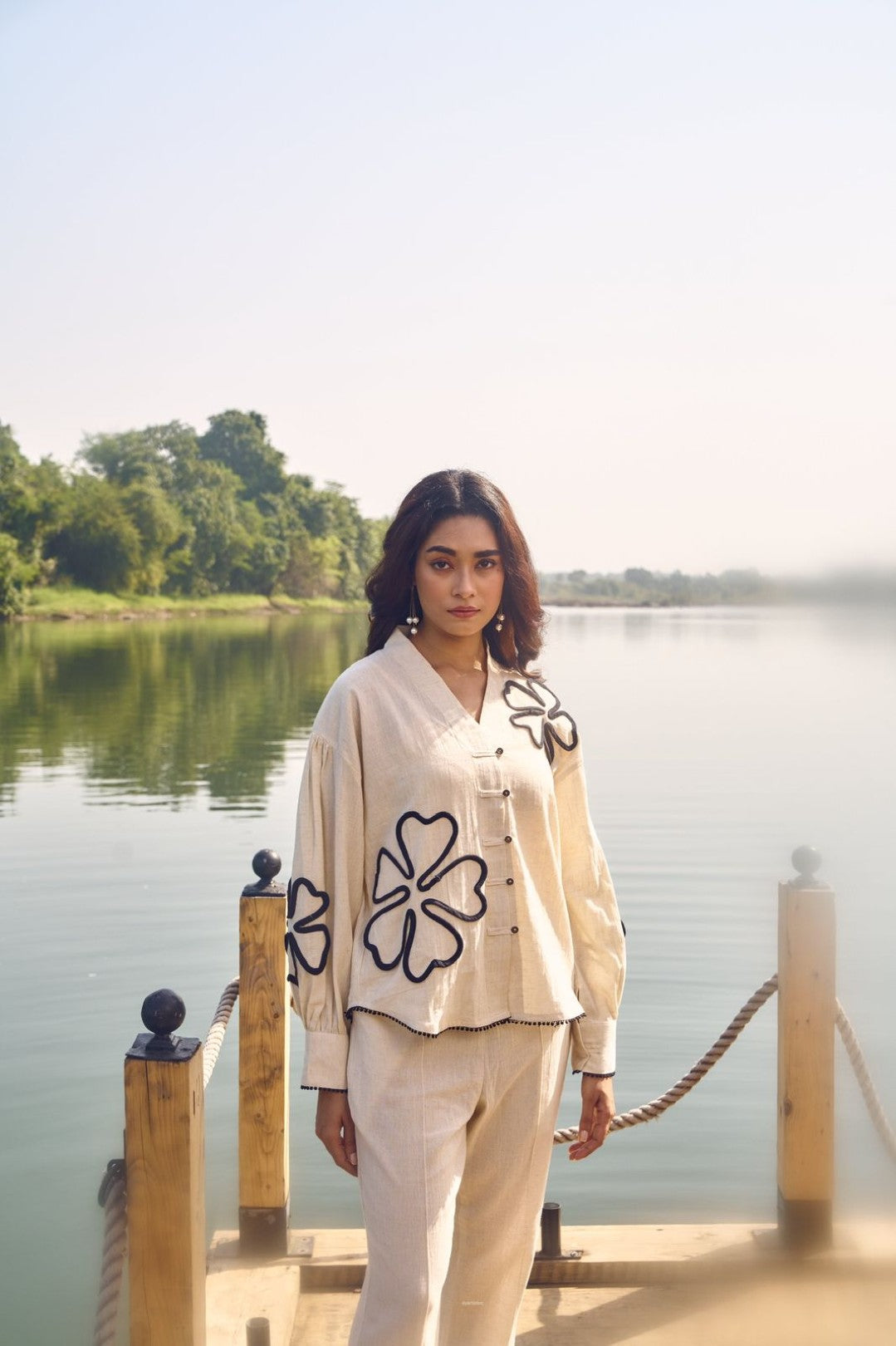 Wespret indi embroidery cotton co-ord set