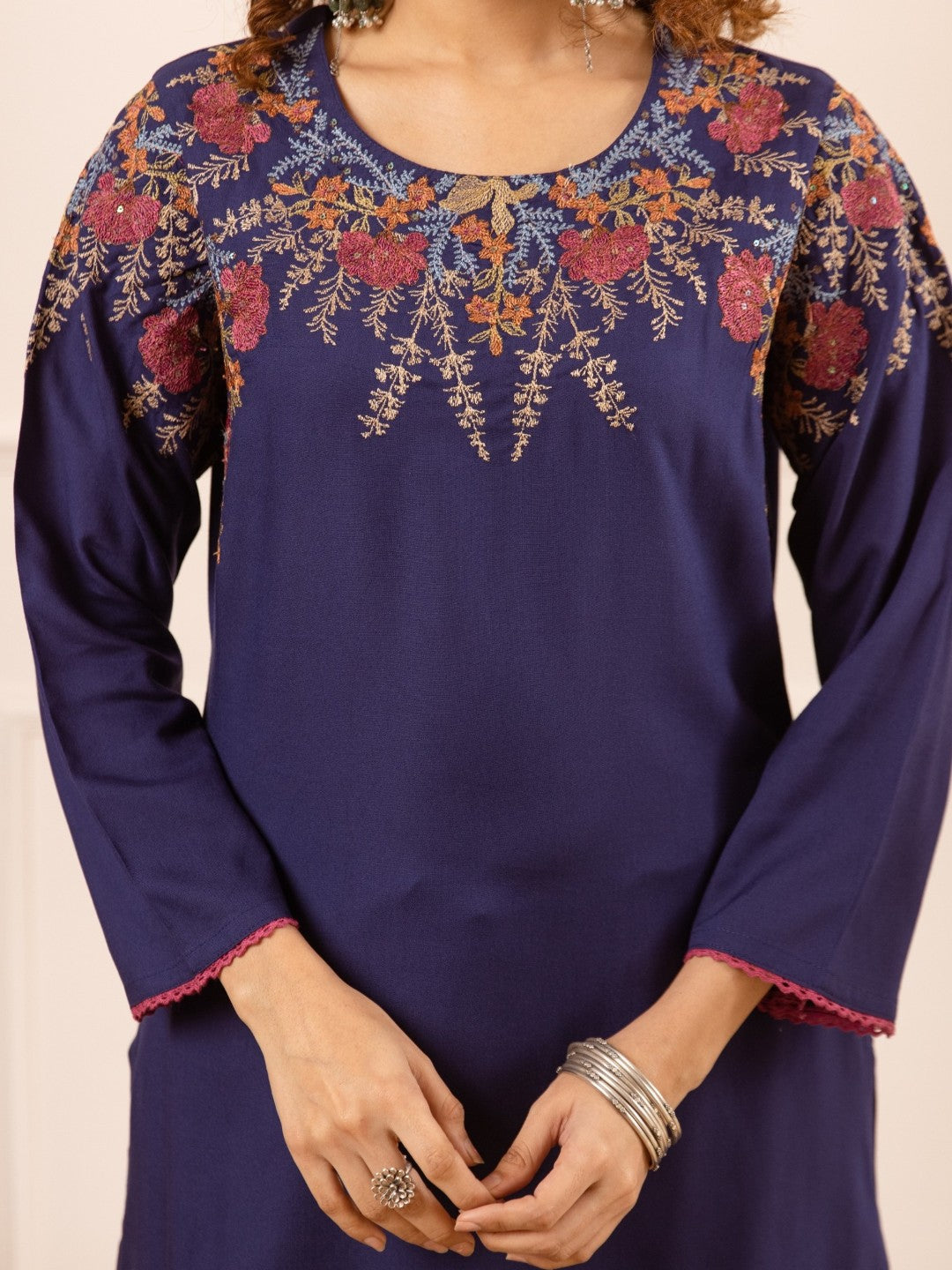 Karen classo embroidery cotton co-ord set