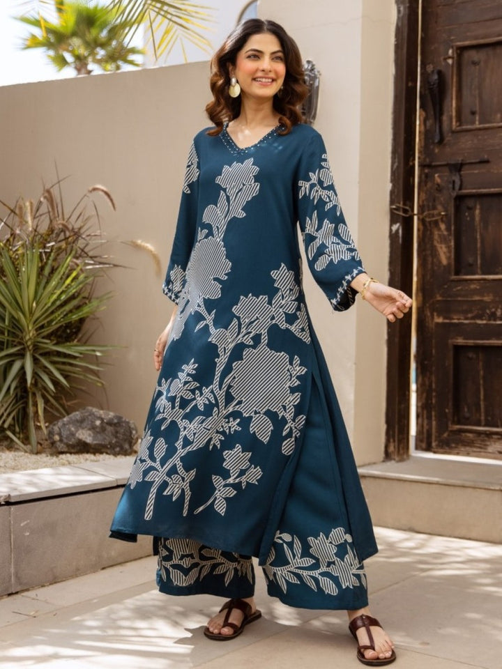 Karen admiral printed cotton kurta pant set