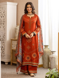 Karen cadmium embroidery cotton suit set