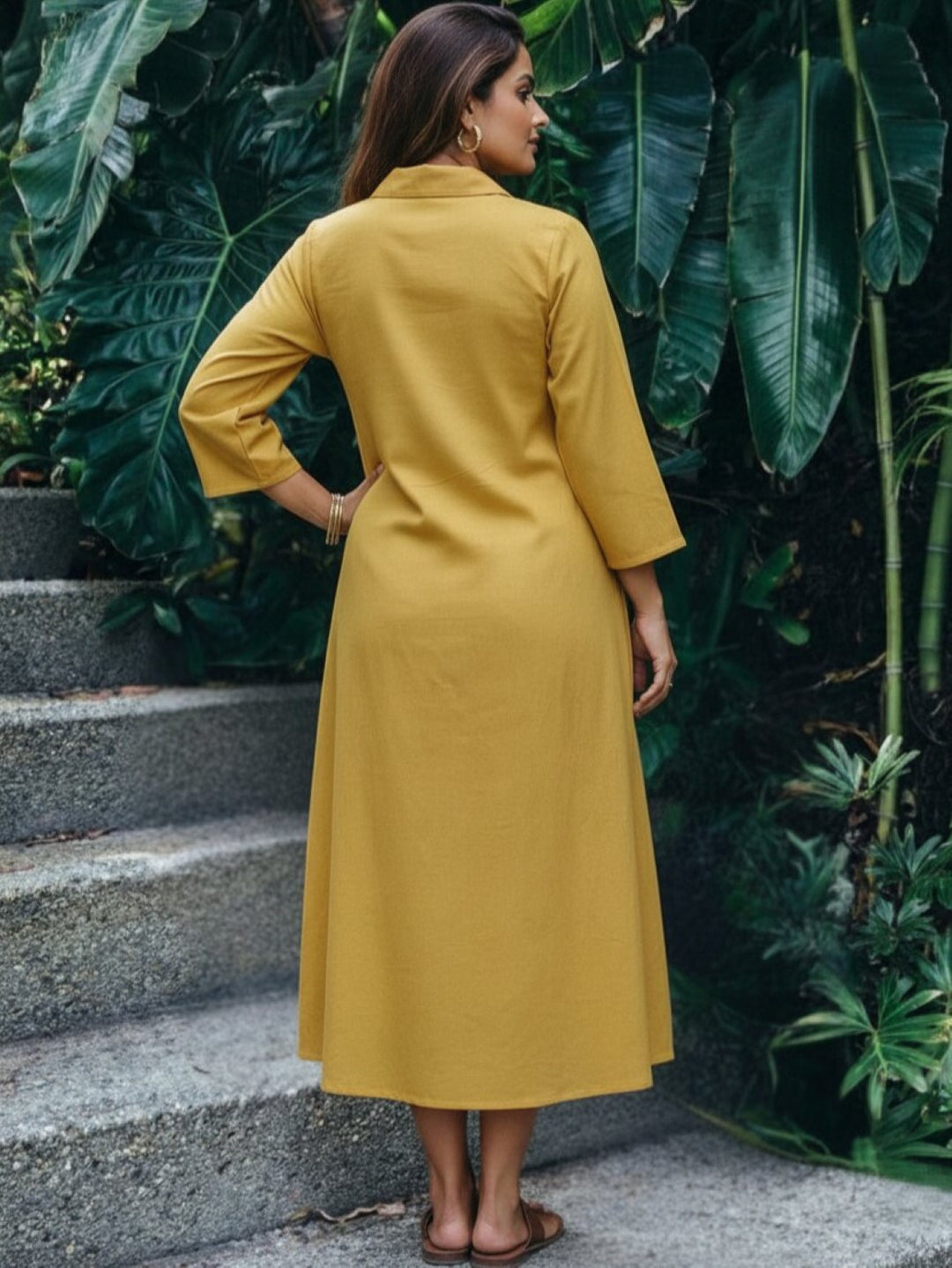 Ivanka glow embroidery cotton dress