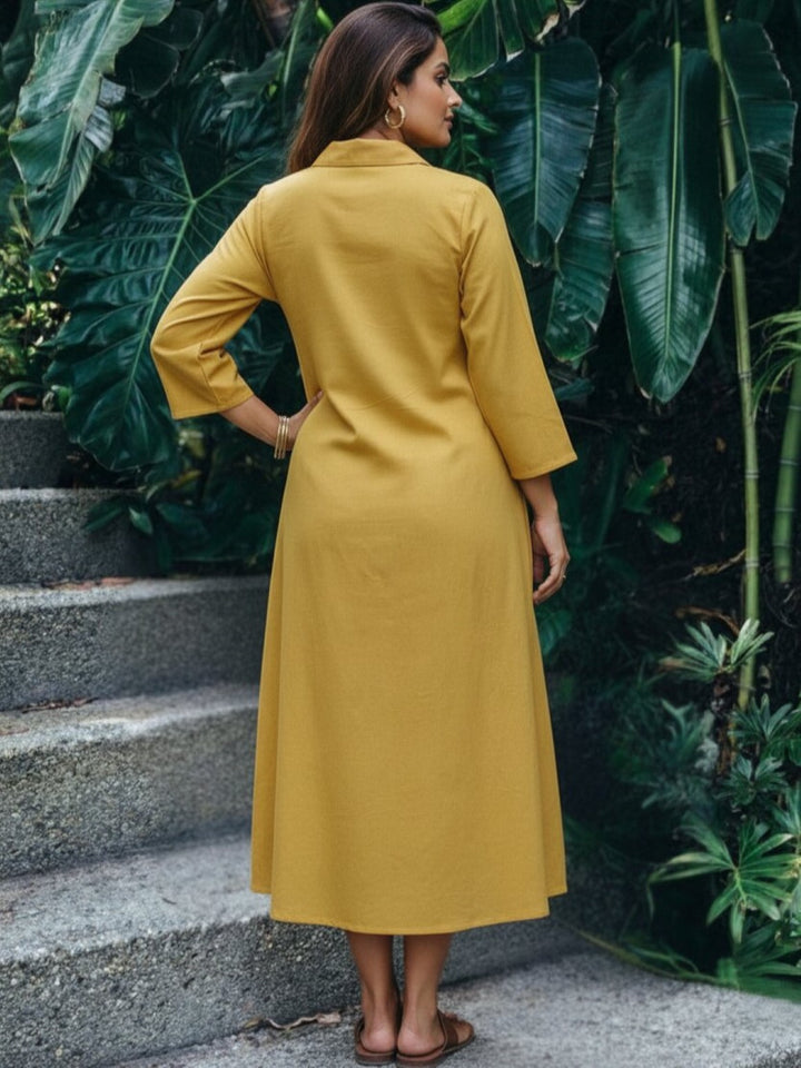 Ivanka glow embroidery cotton dress