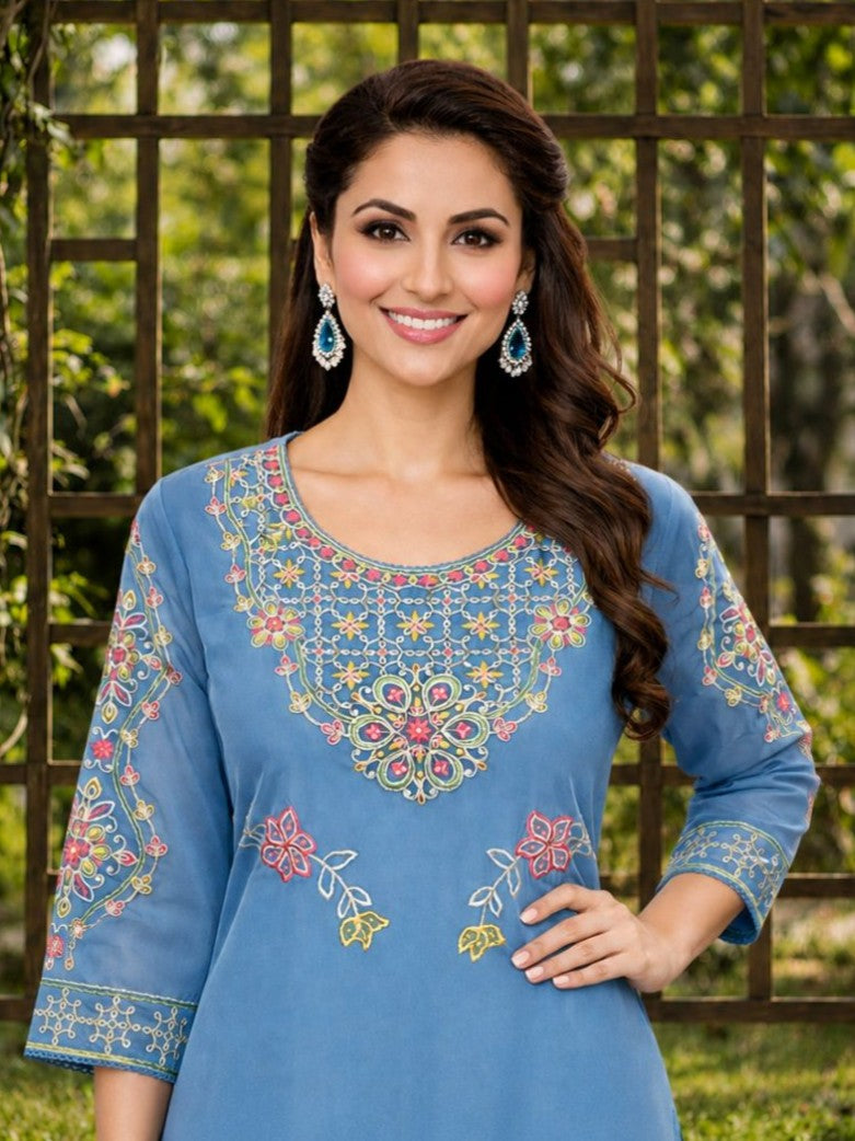 Yami Cadet Embroidered Suit Set