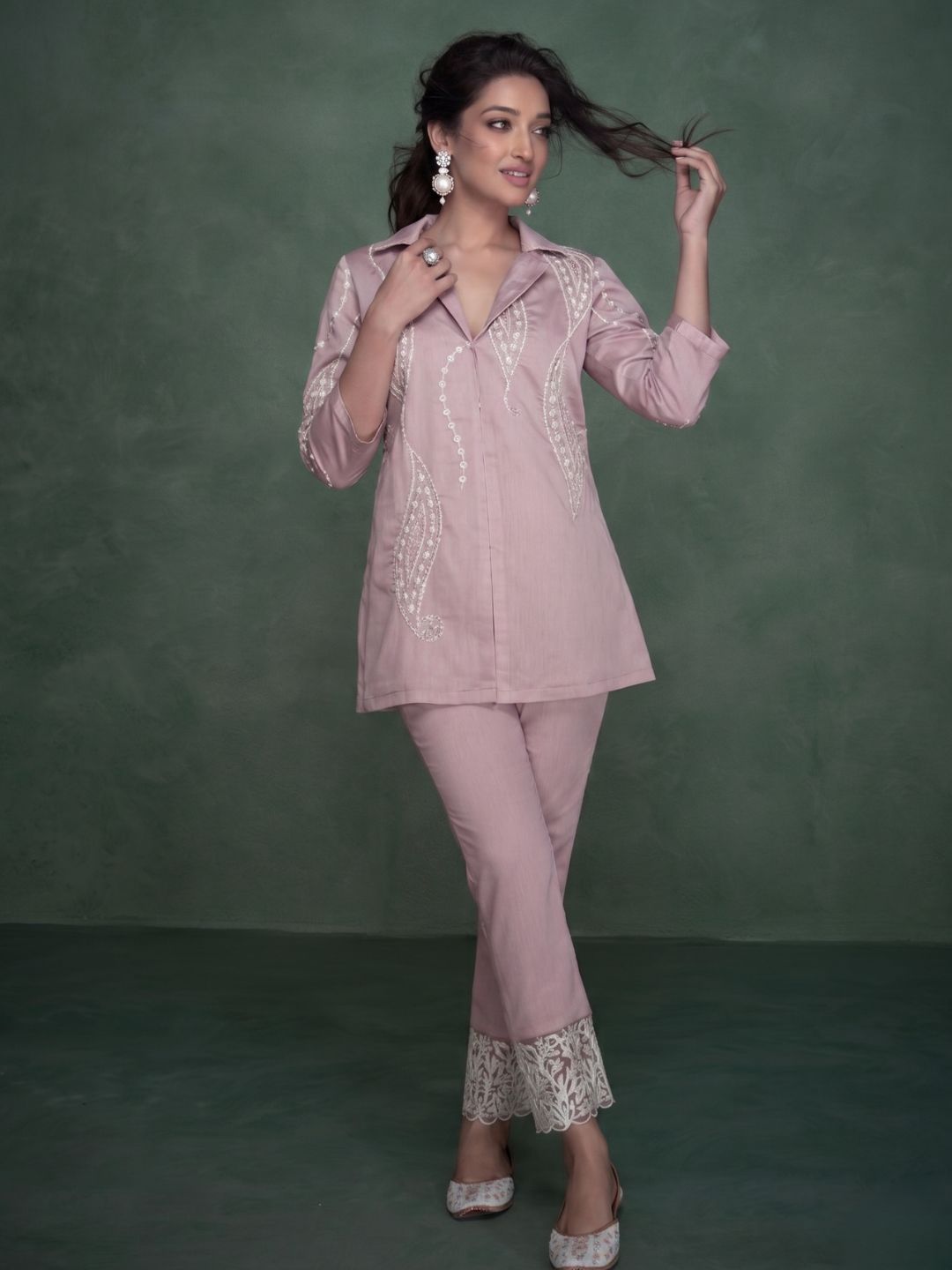 Selena Lily Embroidery Co-ord Set