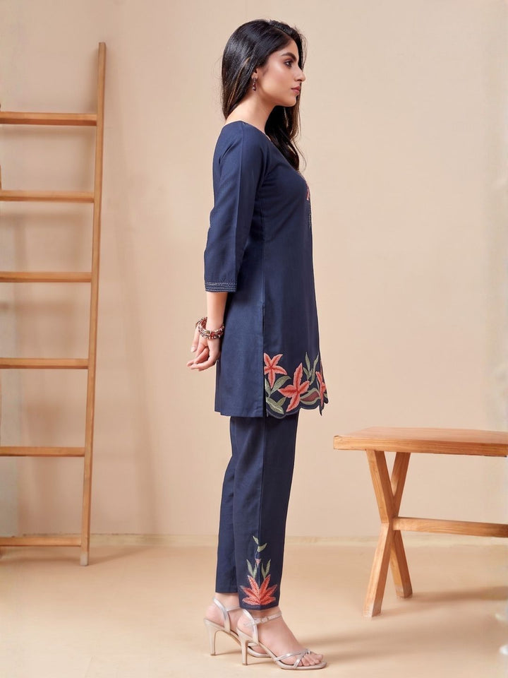 Modina Indigo APPLIQUE CO-ORD SET