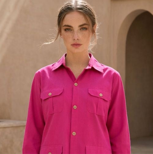 Lama Pink Cotton Co-ord Set