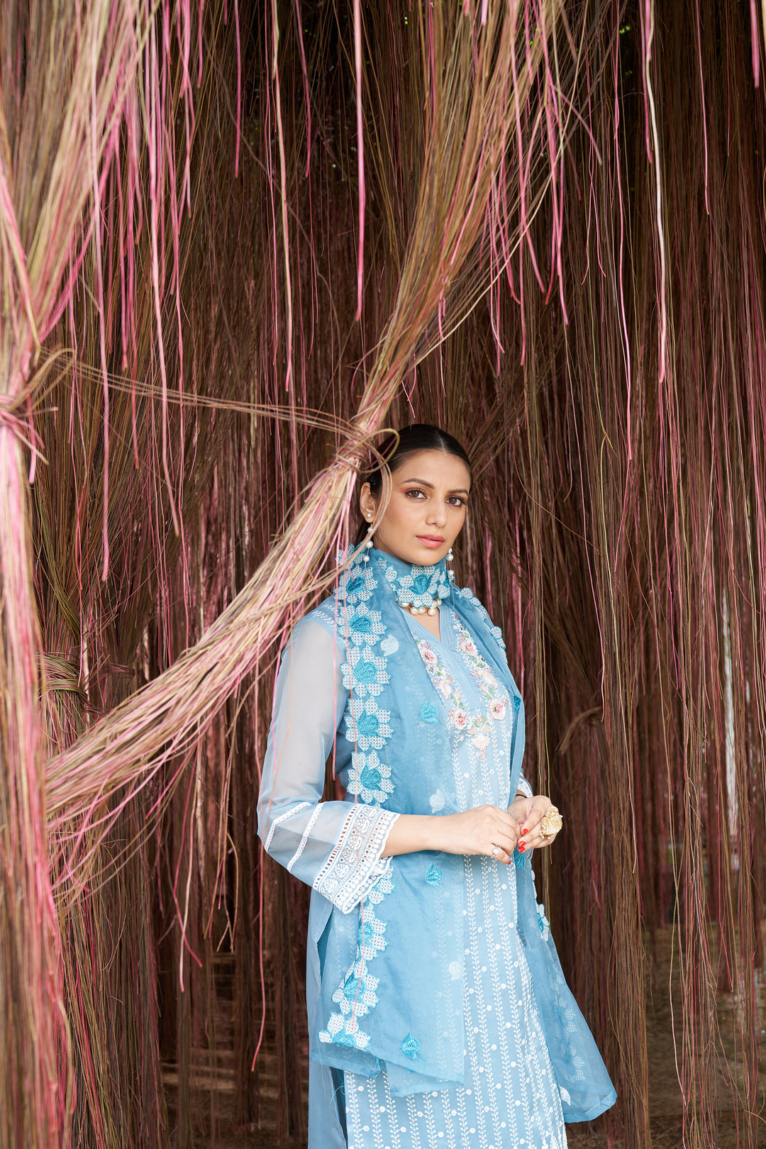 Shafia Blue Pakistani Suit Set