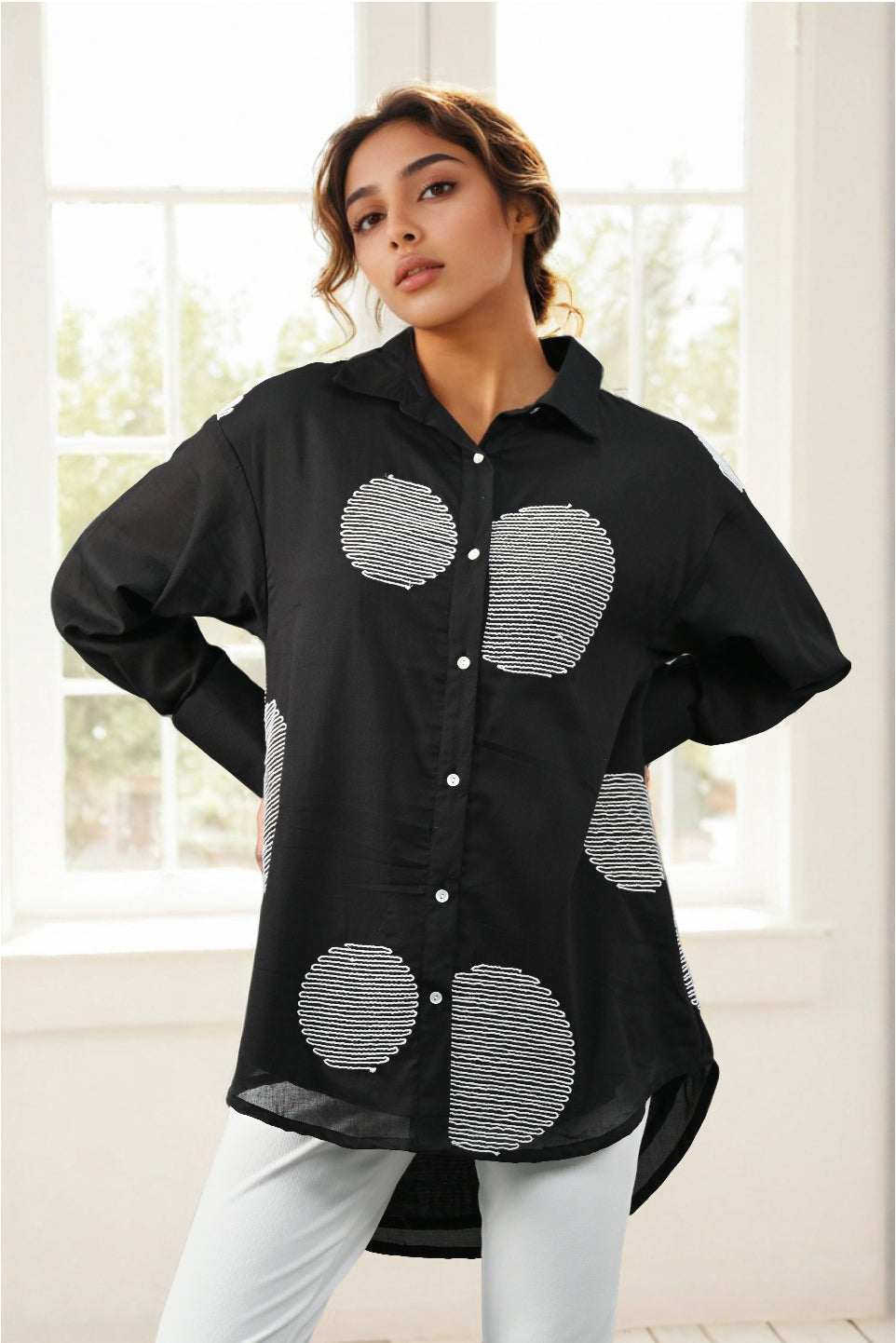 Pawan onyx embroidery Cotton Shirt
