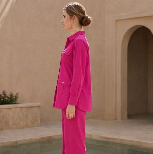 Lama Pink Cotton Co-ord Set