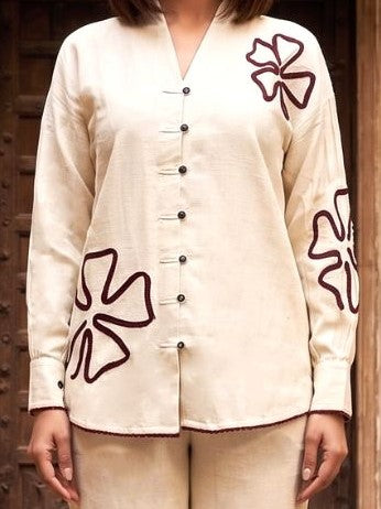 Wespret parch embroidery cotton co-ord set