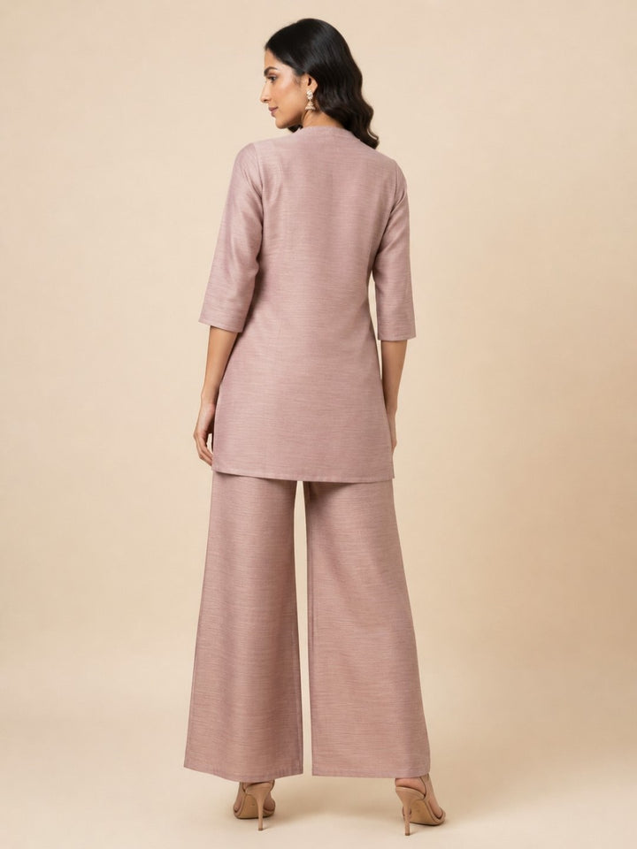 Prisha periwinkle embroidery co-ord set