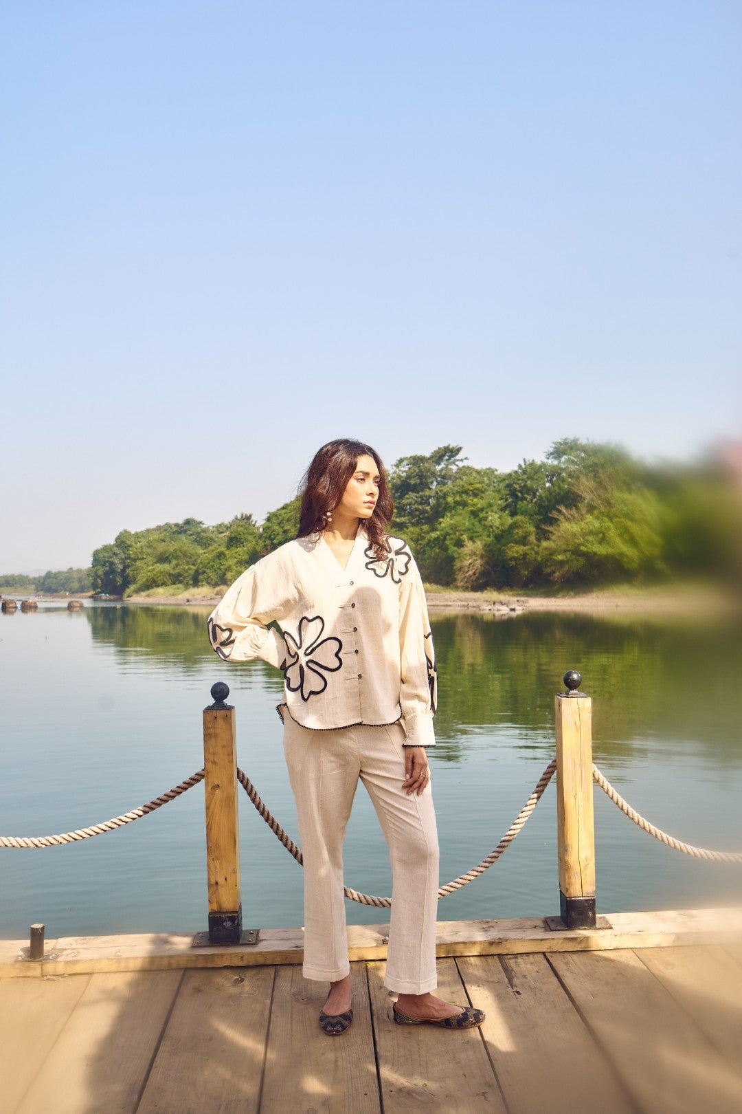 Wespret indi embroidery cotton co-ord set