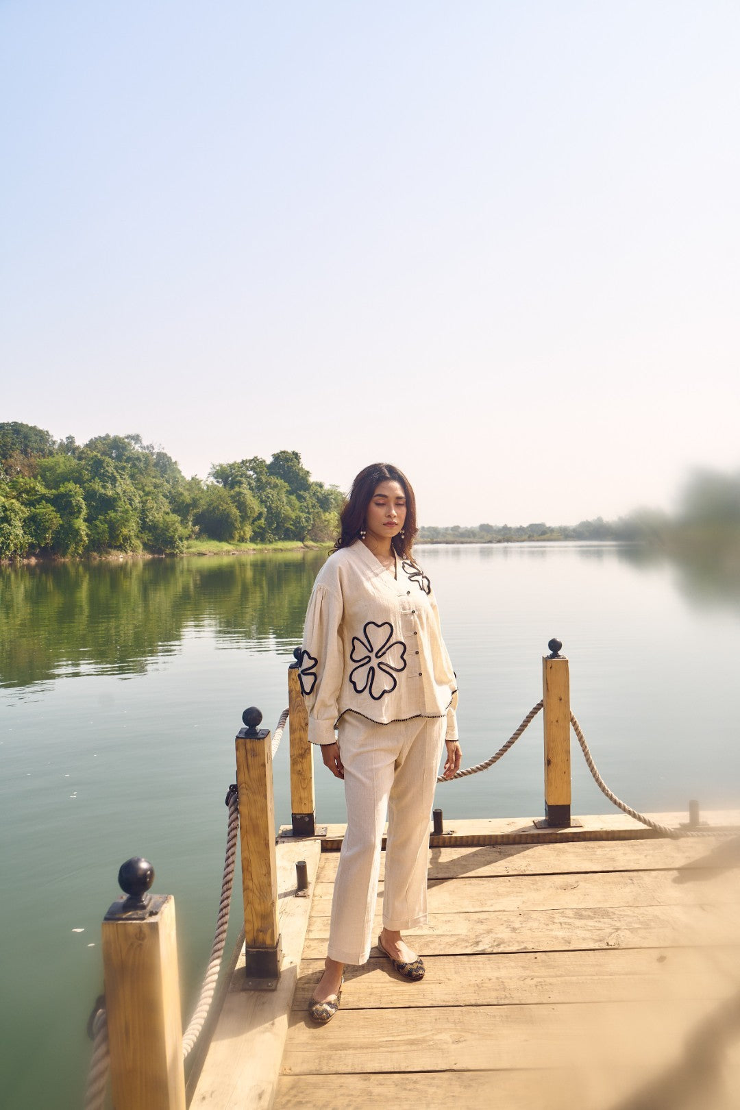 Wespret indi embroidery cotton co-ord set