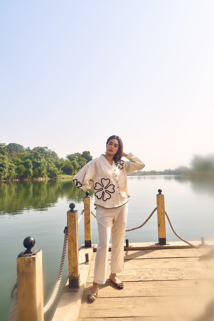 Wespret indi embroidery cotton co-ord set