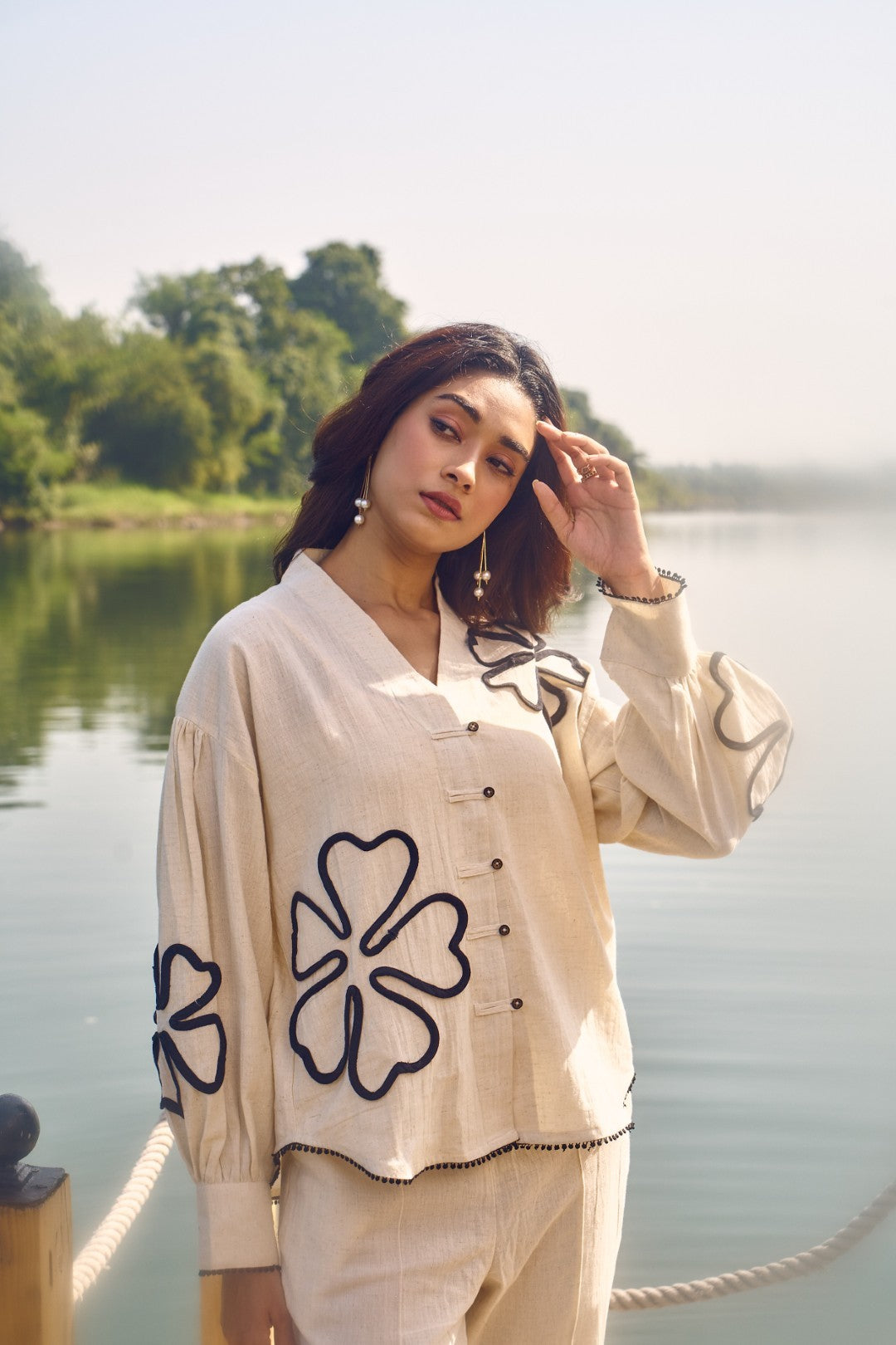 Wespret indi embroidery cotton co-ord set