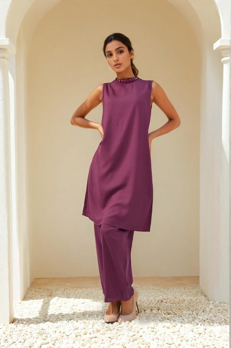 Sharanya Plum Co-ord set