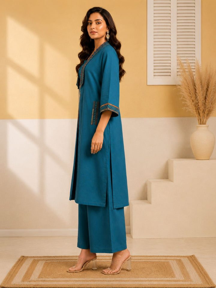 Chaitri Teal Fusion 3 pc set