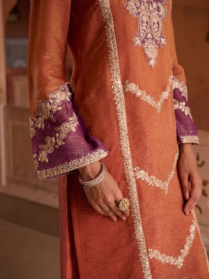 Gaurisha Rust full work premium suit set
