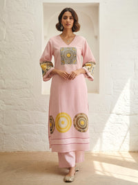 Virosh Softpink cotton kurta pant set