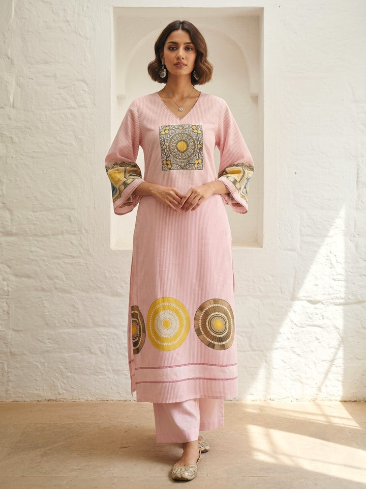 Virosh Softpink cotton kurta pant set