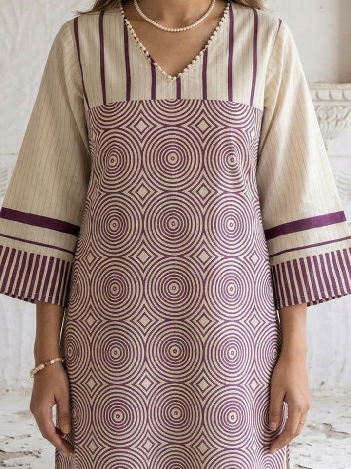 Swades thistle cotton kurta pant set