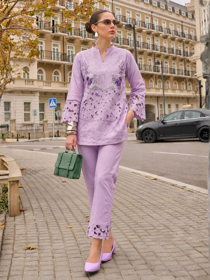 Anuja Orchid Embroidered Co-ord Set