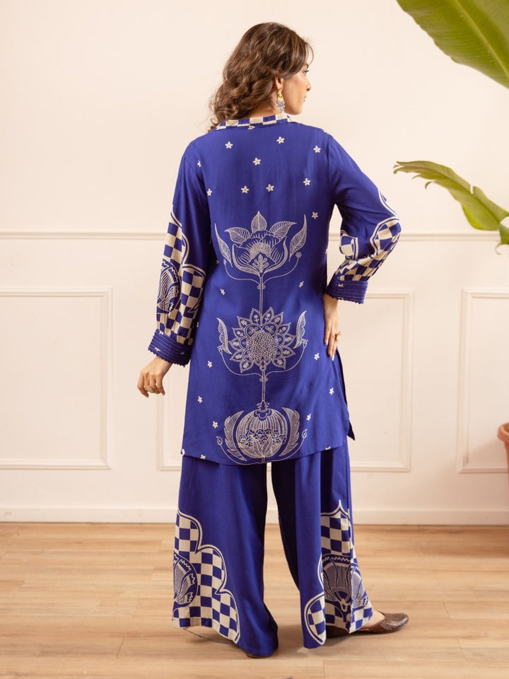 Kashvi Azure Cotton Kurta Pant Set