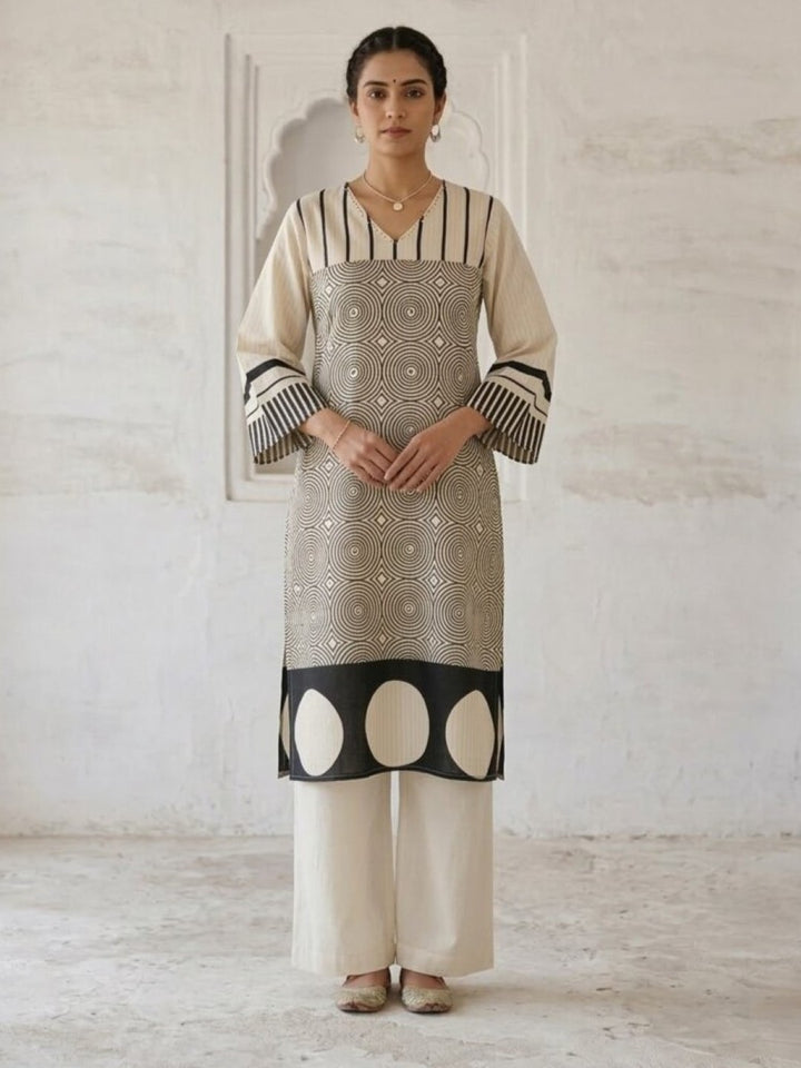 Swades mono cotton kurta pant set