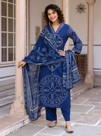 Karen space printed cotton suit set
