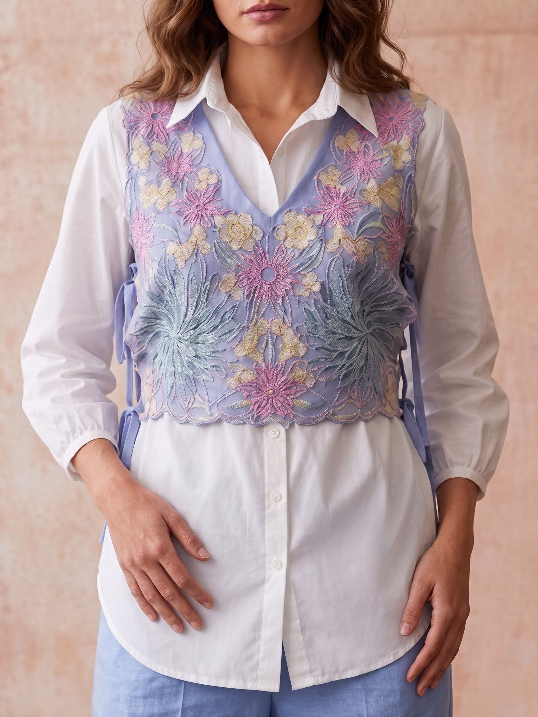 Prisha Milan BibStyle Embroidery Co-ord Set