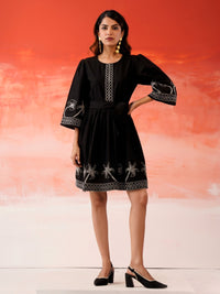 Tatva anchor embroidery cotton dress