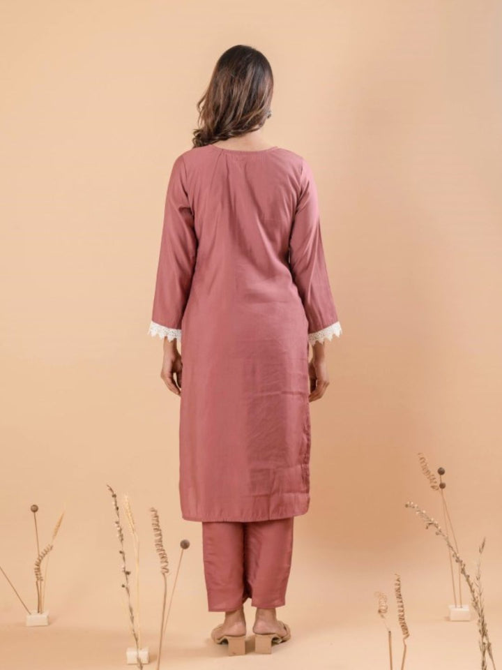 MUDRA RAISIN EMBROIDERY SUIT SET
