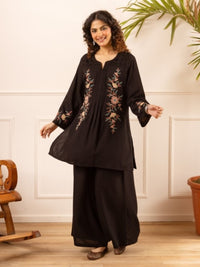 Karen soot embroidery cotton co-ord set