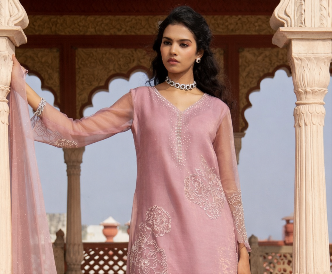 Mihika Rose Full Work Suit Set