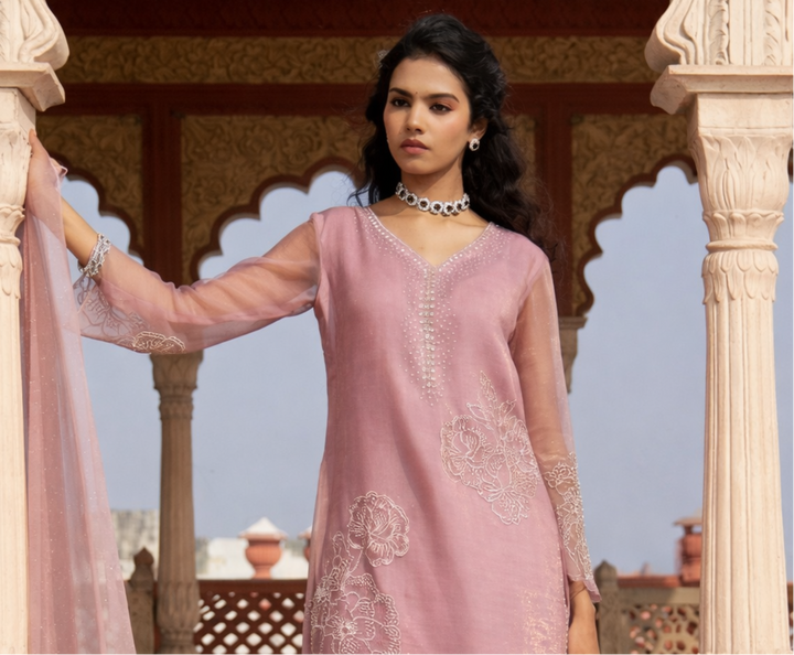 Mihika Rose Full Work Suit Set
