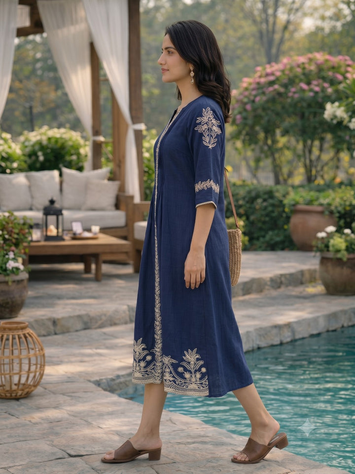 Slopi dodger embroidery cotton dress
