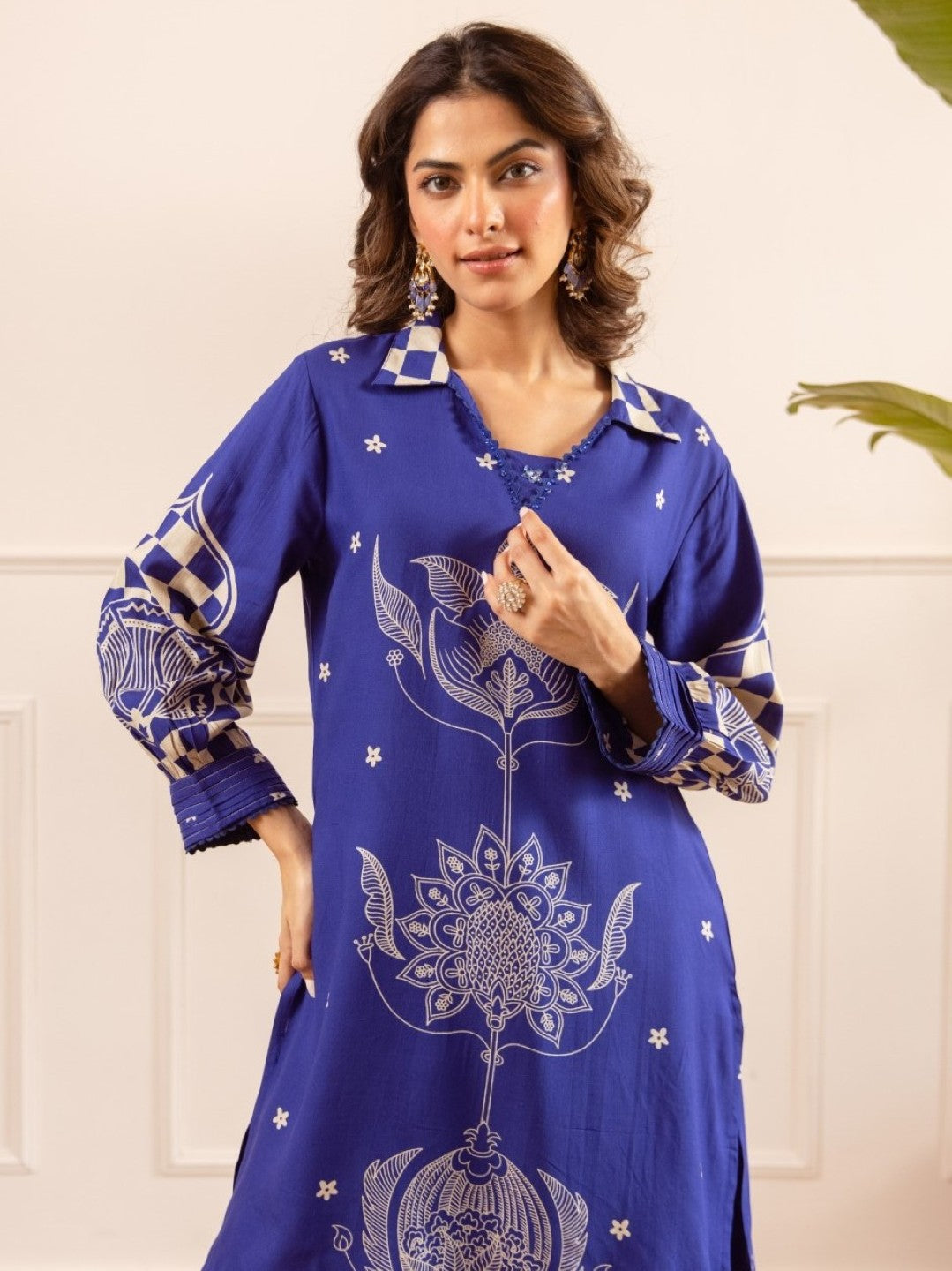 Kashvi Azure Cotton Kurta Pant Set