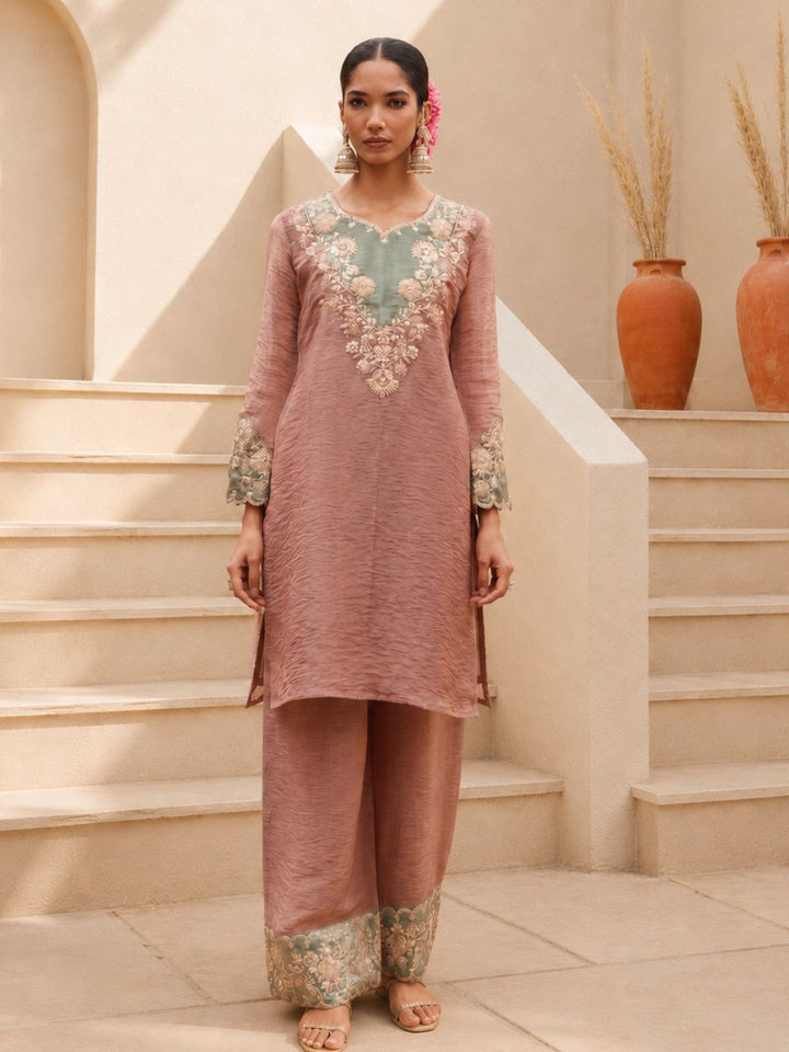 Gaurisha Tan Full Work Premium Suit set