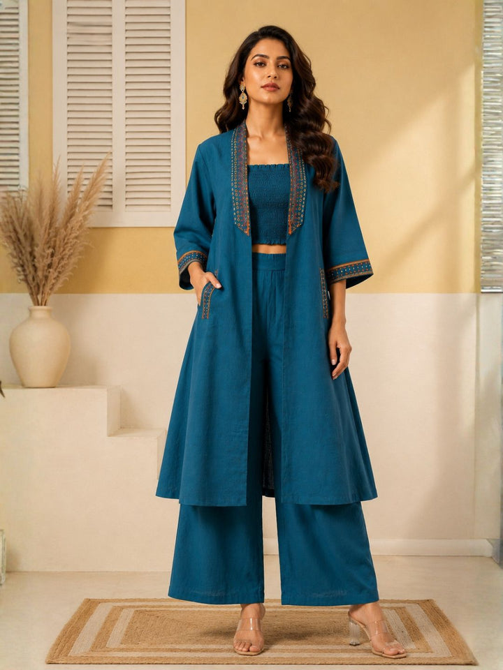Chaitri Teal Fusion 3 pc set