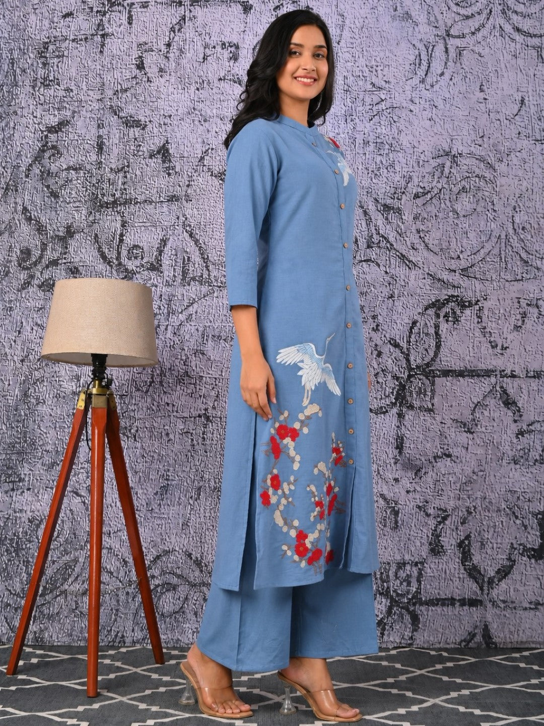 Rajhans Sky Embroidery Kurta Pant Set